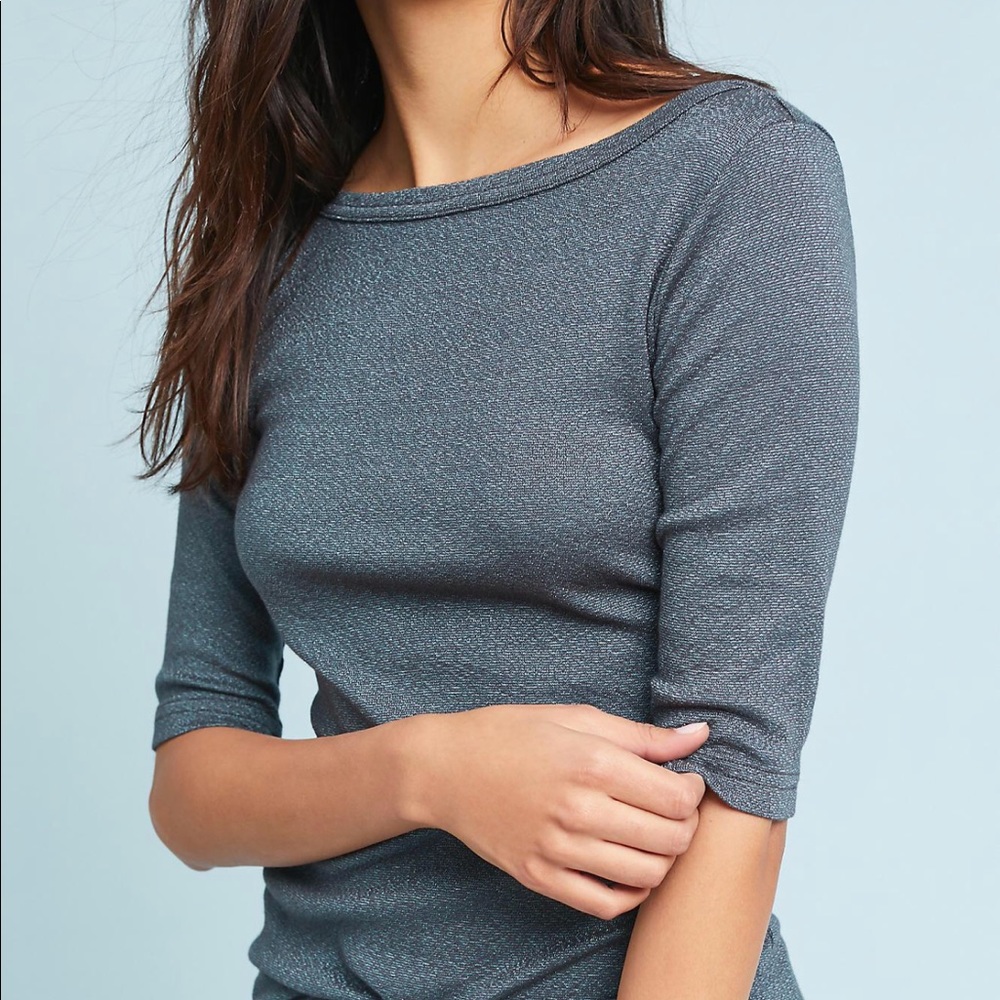 Michael Stars for Anthropologie Silver Top